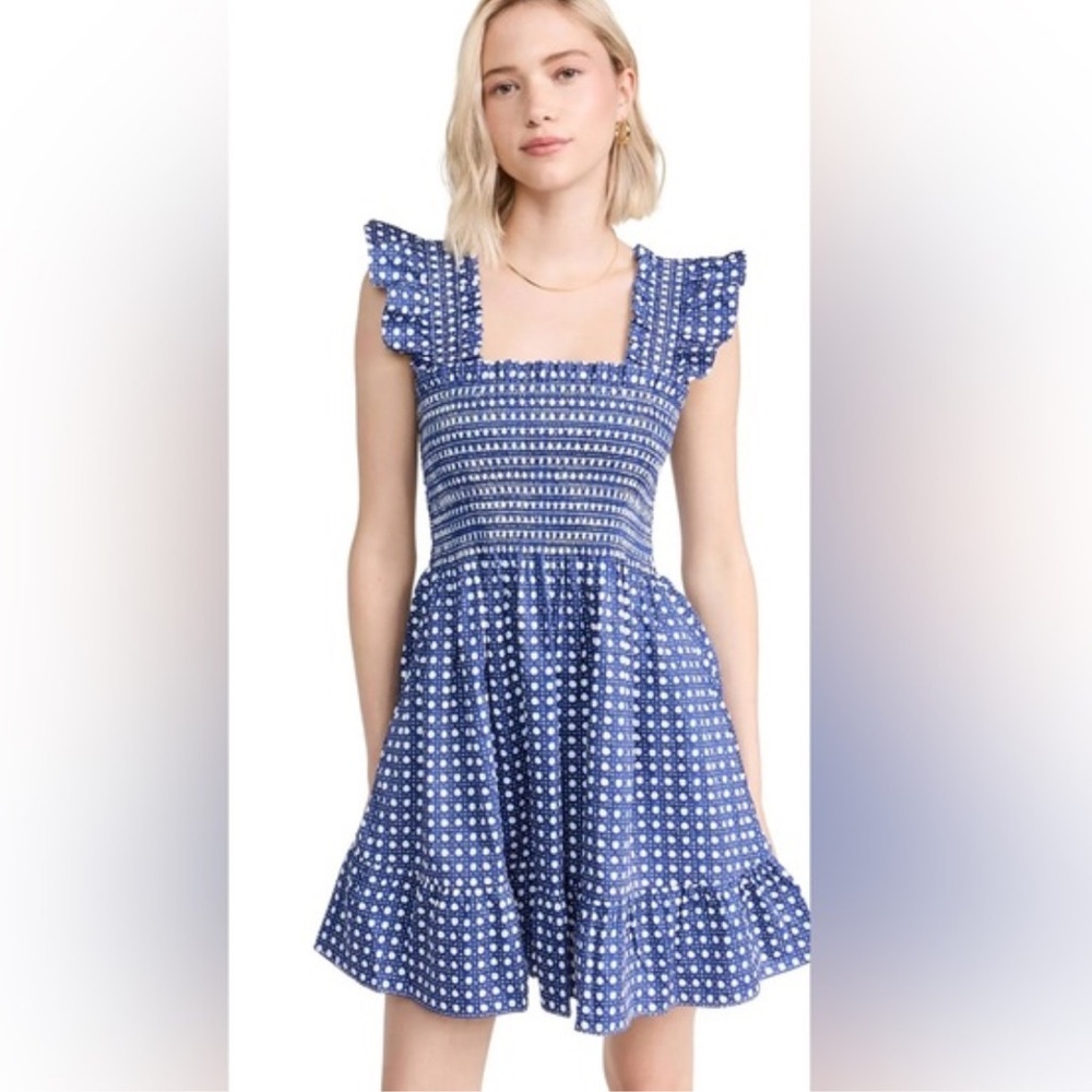 Blue Polka Dot Square-Neck Sundress